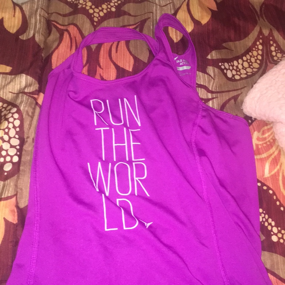 Purple workout shirt